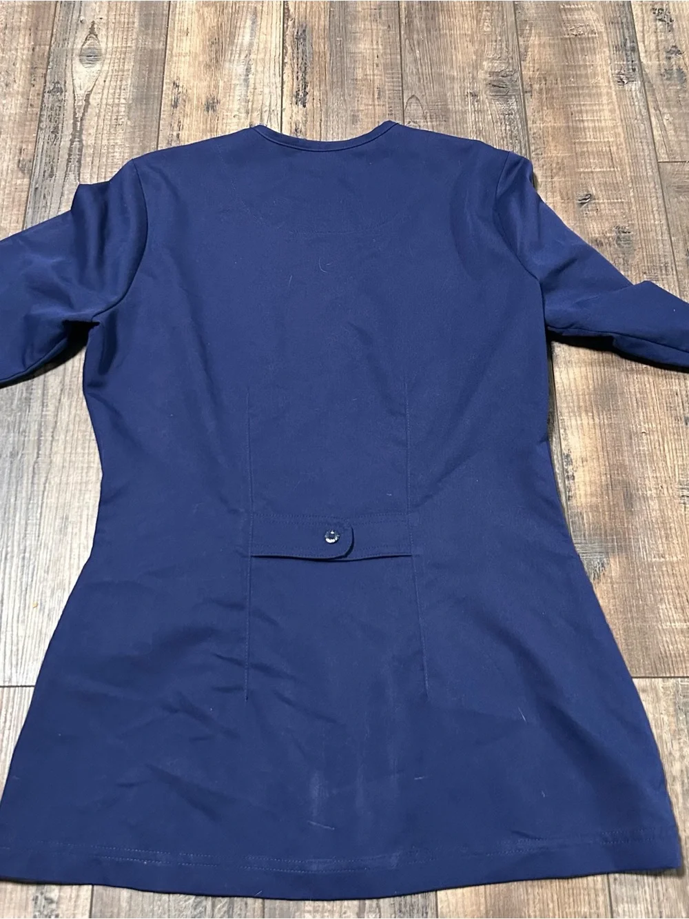 Grey's Anatomy Blue Scrub Jacket Snap Closure Long Sleeve XS‎ Extra Small